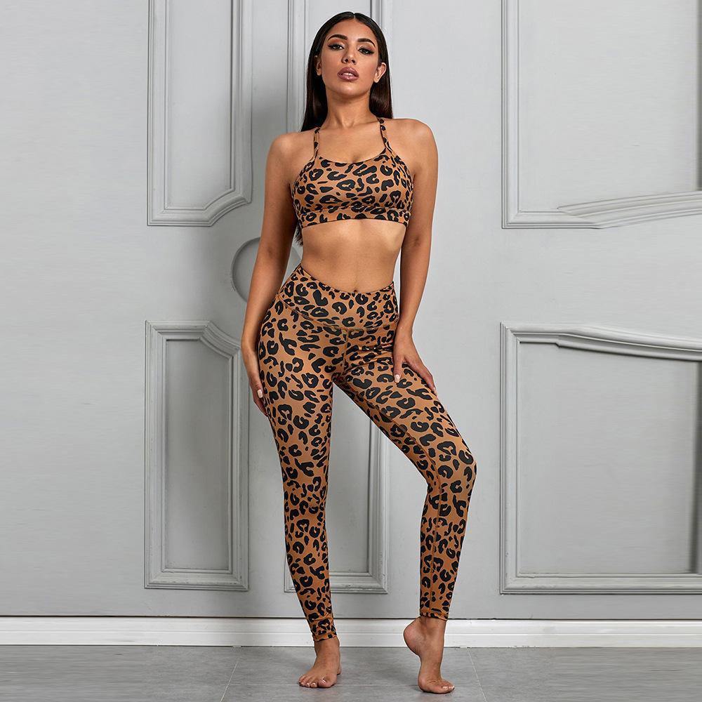 New Fashion High Waist Yoga Sports Suits-Activewear-Leopard-S-Free Shipping Leatheretro