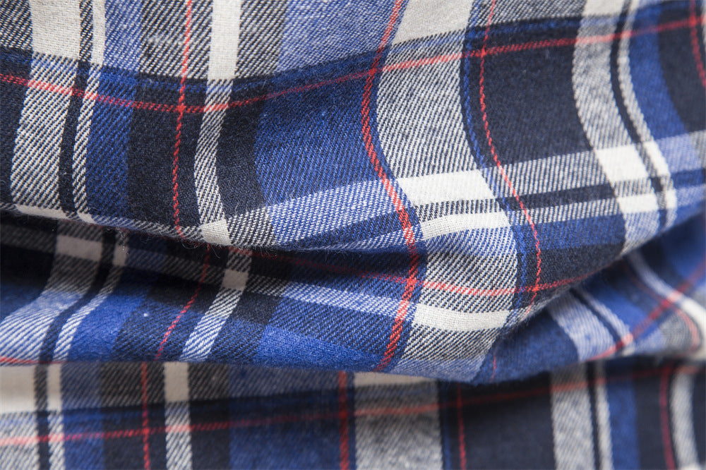 Fall Plaid Long Sleeves Shirts for Men-Shirts & Tops-A-S-Free Shipping Leatheretro