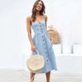 Leisure Summer Pocket Daily Dresses for Women-Dresses-C-S-Free Shipping Leatheretro