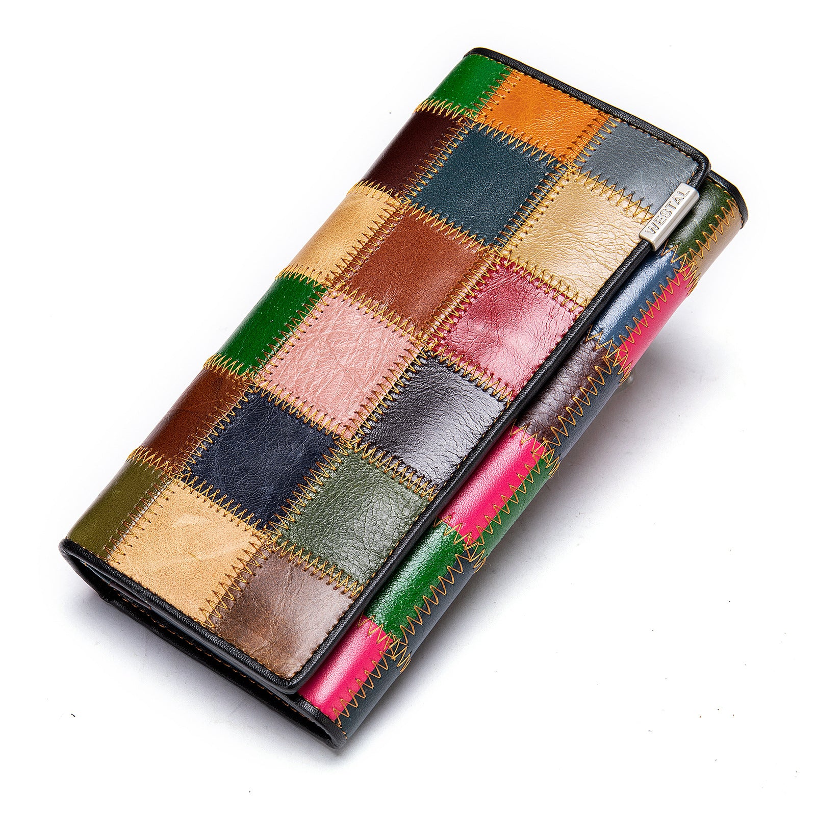 Vintage Colorful Zipper Leather Wallets for Women-Handbags, Wallets & Cases-K-Free Shipping Leatheretro