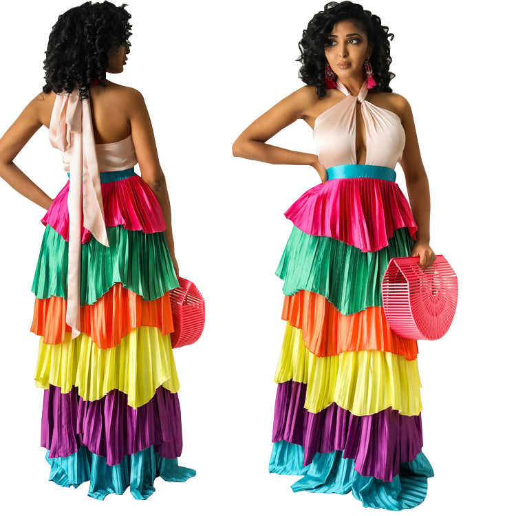 Sexy Colorful Summer Cake Dresses-Dresses-The same as picture-S-Free Shipping Leatheretro