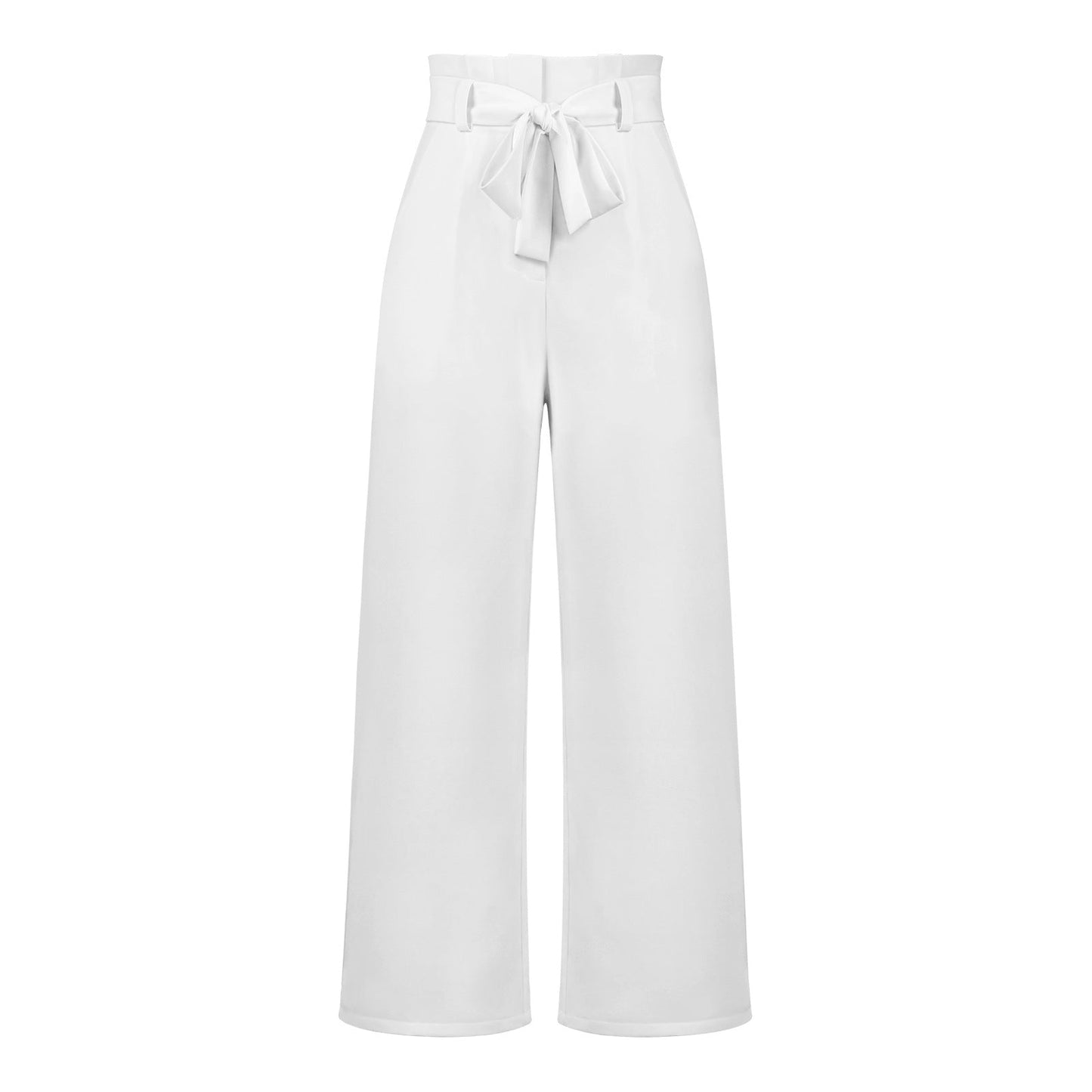 Elegant Office Lady Summer Wide Legs Pants-Pants-White-S-Free Shipping Leatheretro