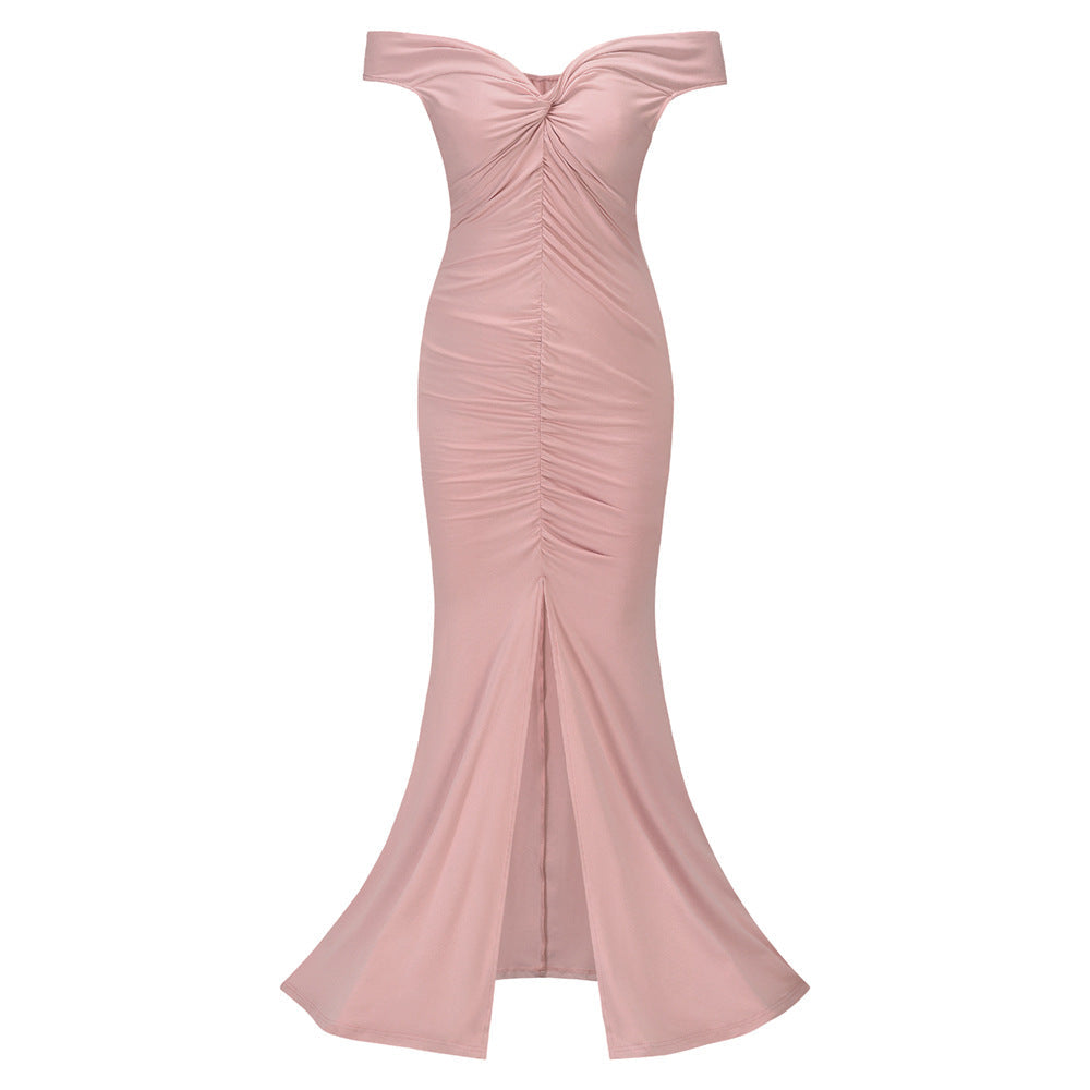 Sexy Backless Slim Women Evening Party Dresses-Dresses-Pink-S-Free Shipping Leatheretro