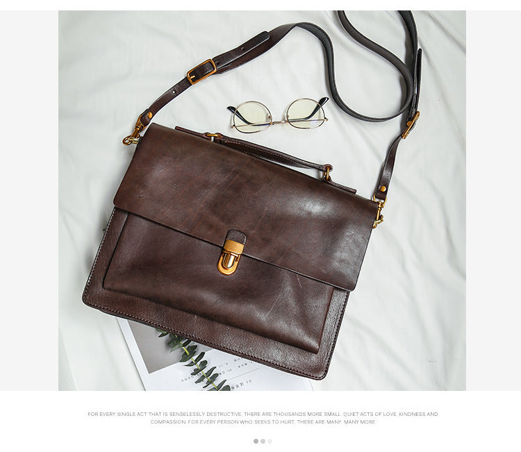 Vintage Women Handmade Leather Tote Handbag 8794-Leather Women Bags-Black-Free Shipping Leatheretro