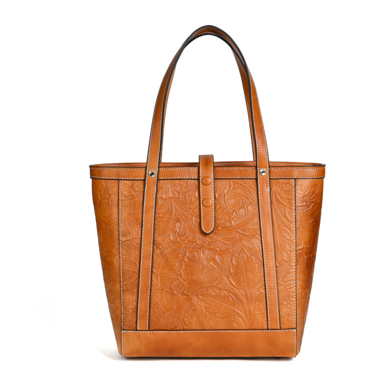 Vintage Vegetable Tanned Leather Women Handbas 9006-Handbags-Blue-Free Shipping Leatheretro