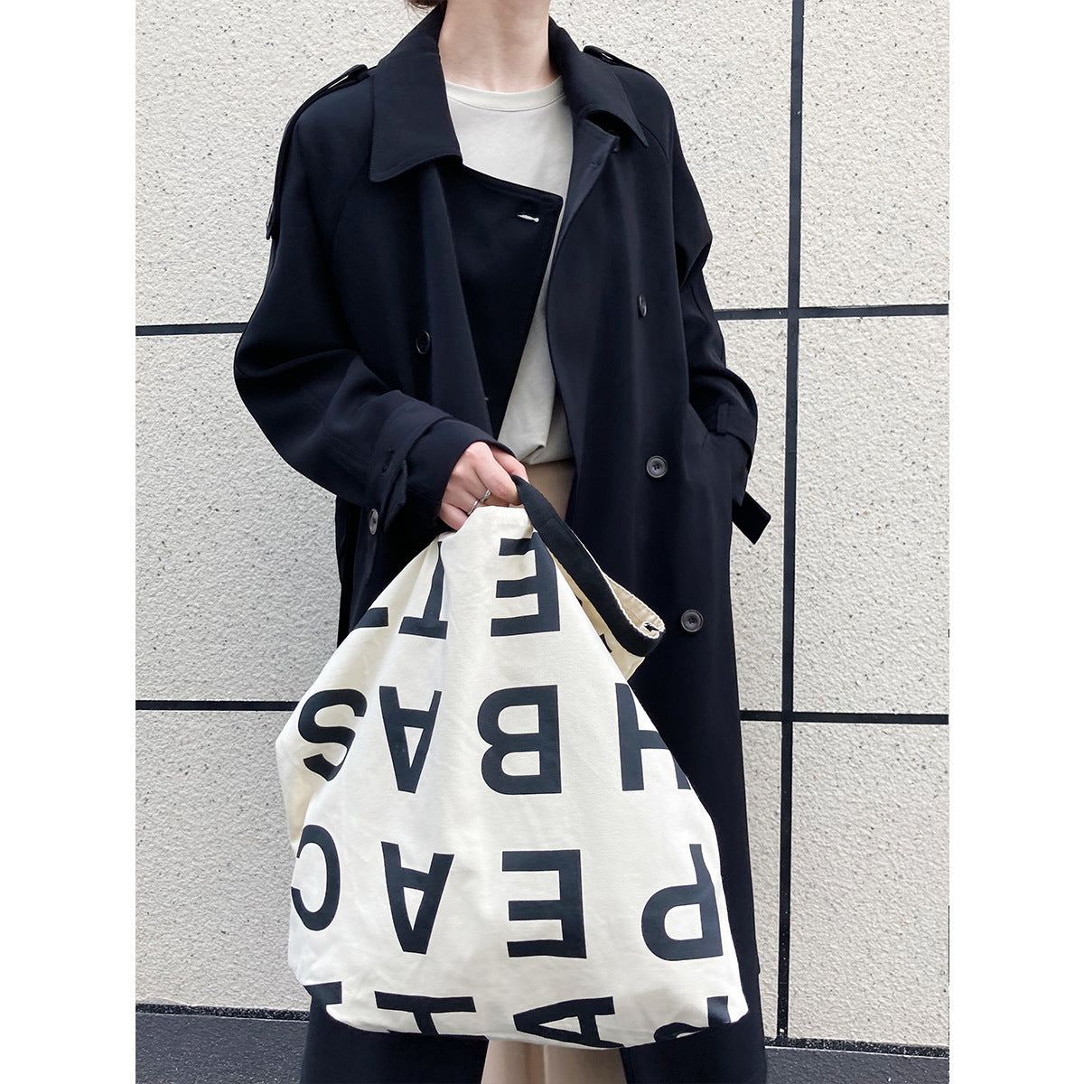 Fashion Loose Long Trench Coats for Women-Coats & Jackets-Black-S-Free Shipping Leatheretro