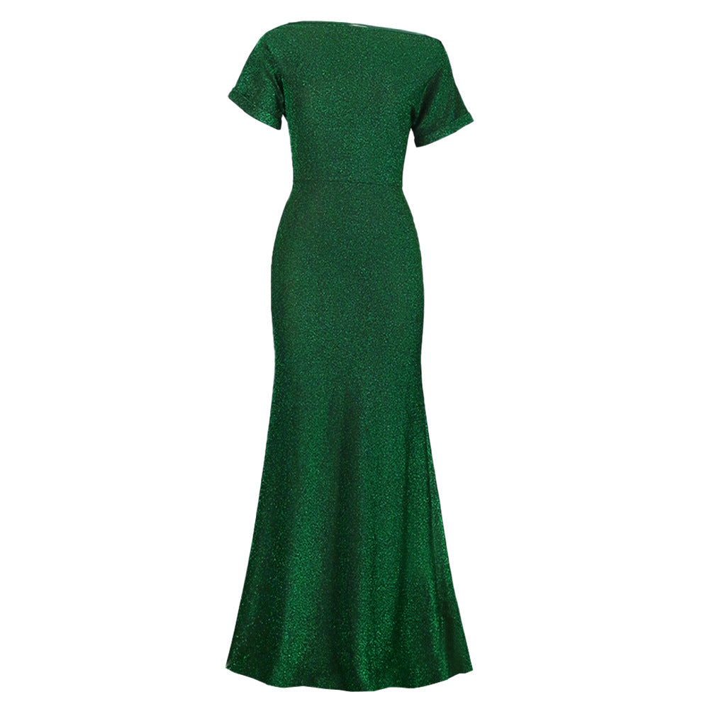 Simple Design High Waist Green Women Party Dresses-Dresses-Green-S-Free Shipping Leatheretro