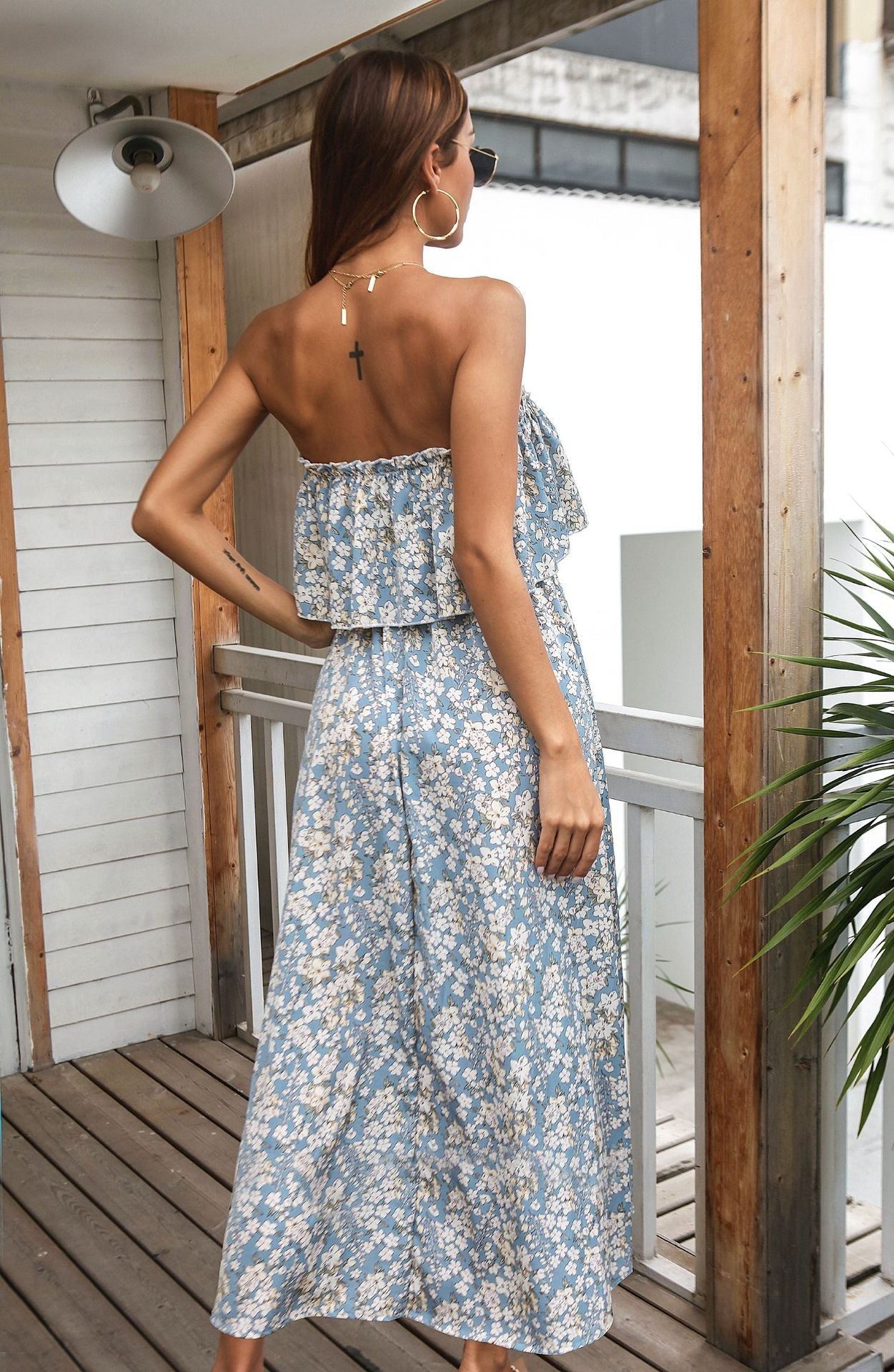 Summer Casual Long Holiday Beach Dresses-Dresses-Brown-S-Free Shipping Leatheretro