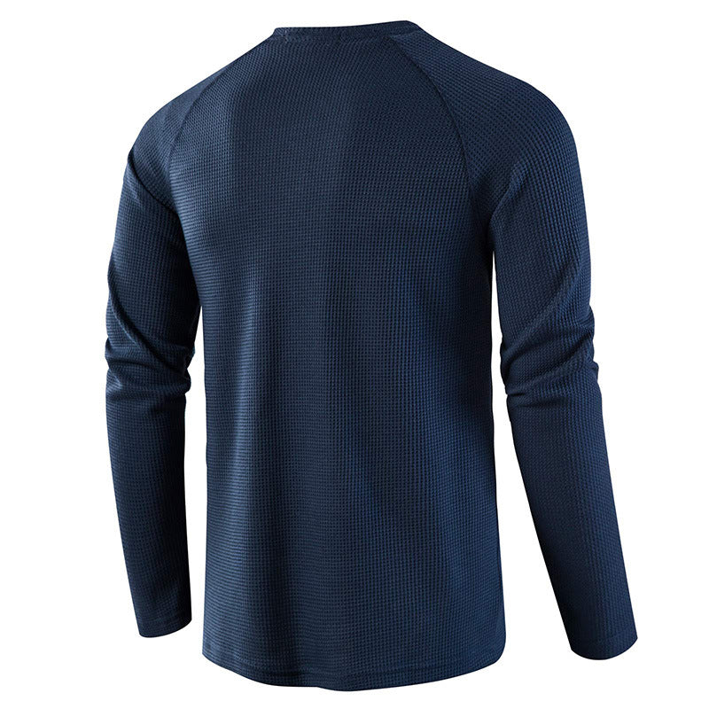 Fall Long Sleeves T Shirts for Men-Shirts & Tops-White-S-Free Shipping Leatheretro