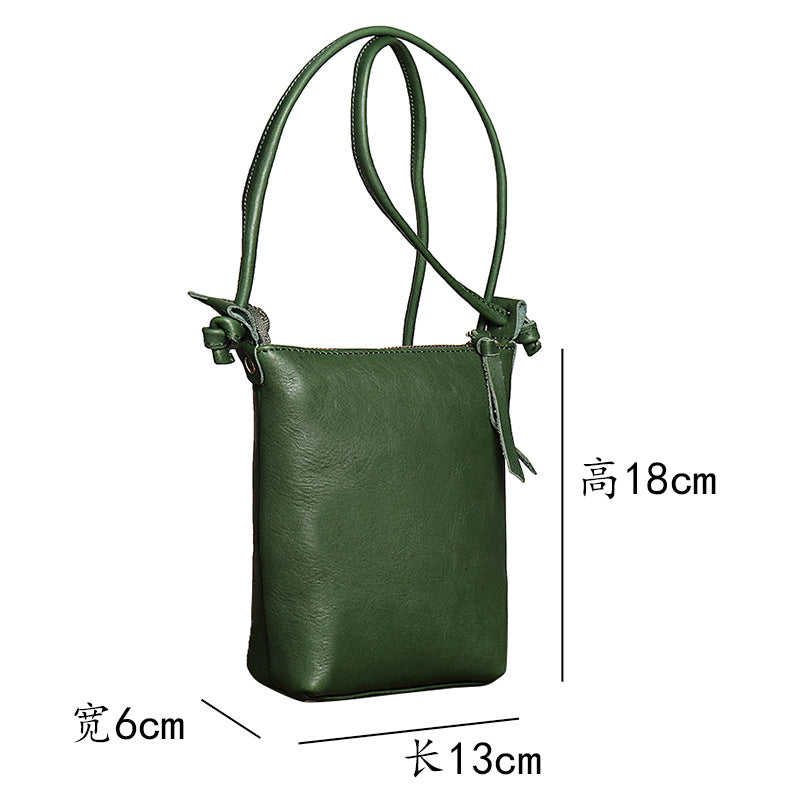 Handmade Leather Phone Handbags 30160-Leather Handbags-Green-Free Shipping Leatheretro