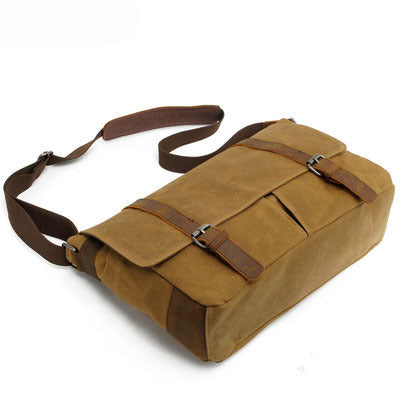 Vintage Canvas Waterproof Messenger/sling Bag-Handbags, Wallets & Cases-Khaki-Free Shipping Leatheretro