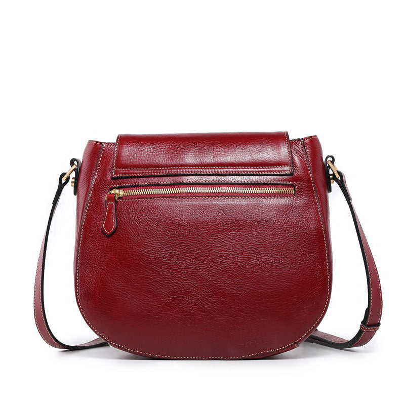 Vintage Cowhide Leather Totem Embossing Shoulder Handbags for Women-Leather Handbags for Women-Red-Free Shipping Leatheretro