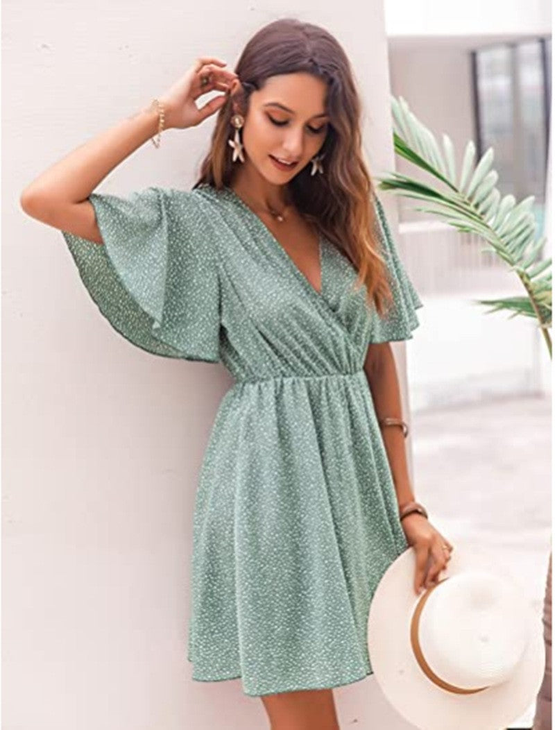 Casual Women Summer Daily Dresses-Dresses-Light Green-S-Free Shipping Leatheretro