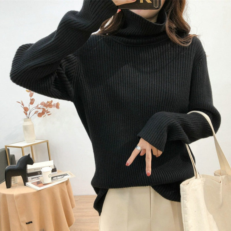 Vintage Pullover Women Knitted Sweaters-Shirts & Tops-Black-One Size-Free Shipping Leatheretro