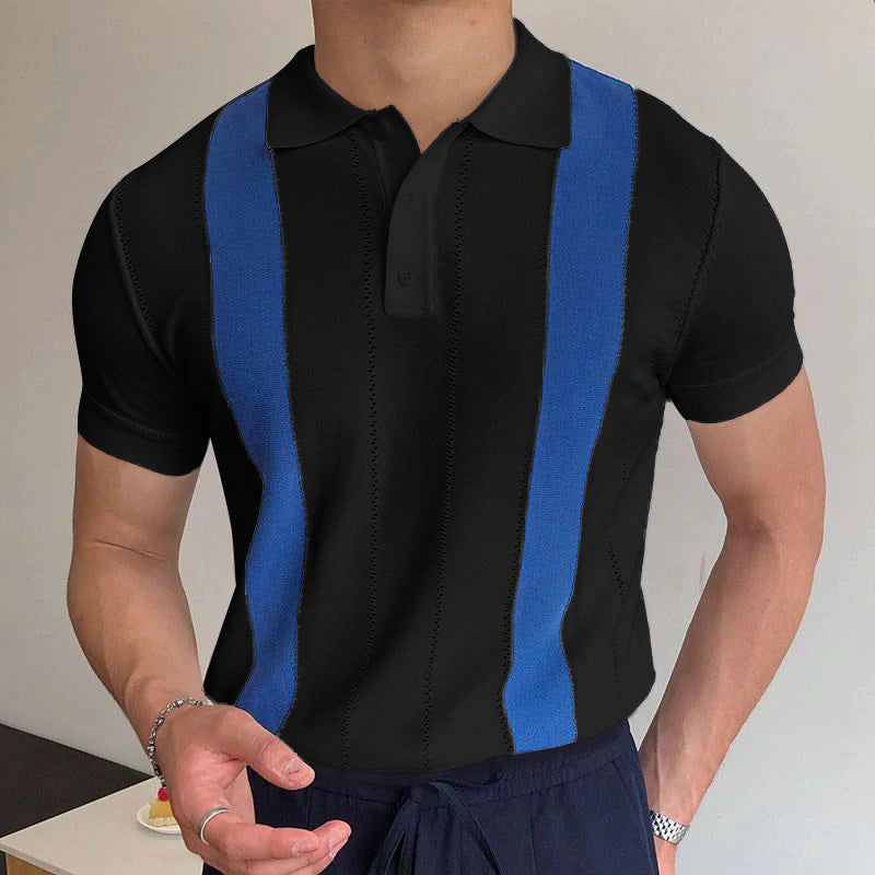 Summer Short Sleeves Business Polo T Shirts for Men-Shirts & Tops-Black-S-Free Shipping Leatheretro