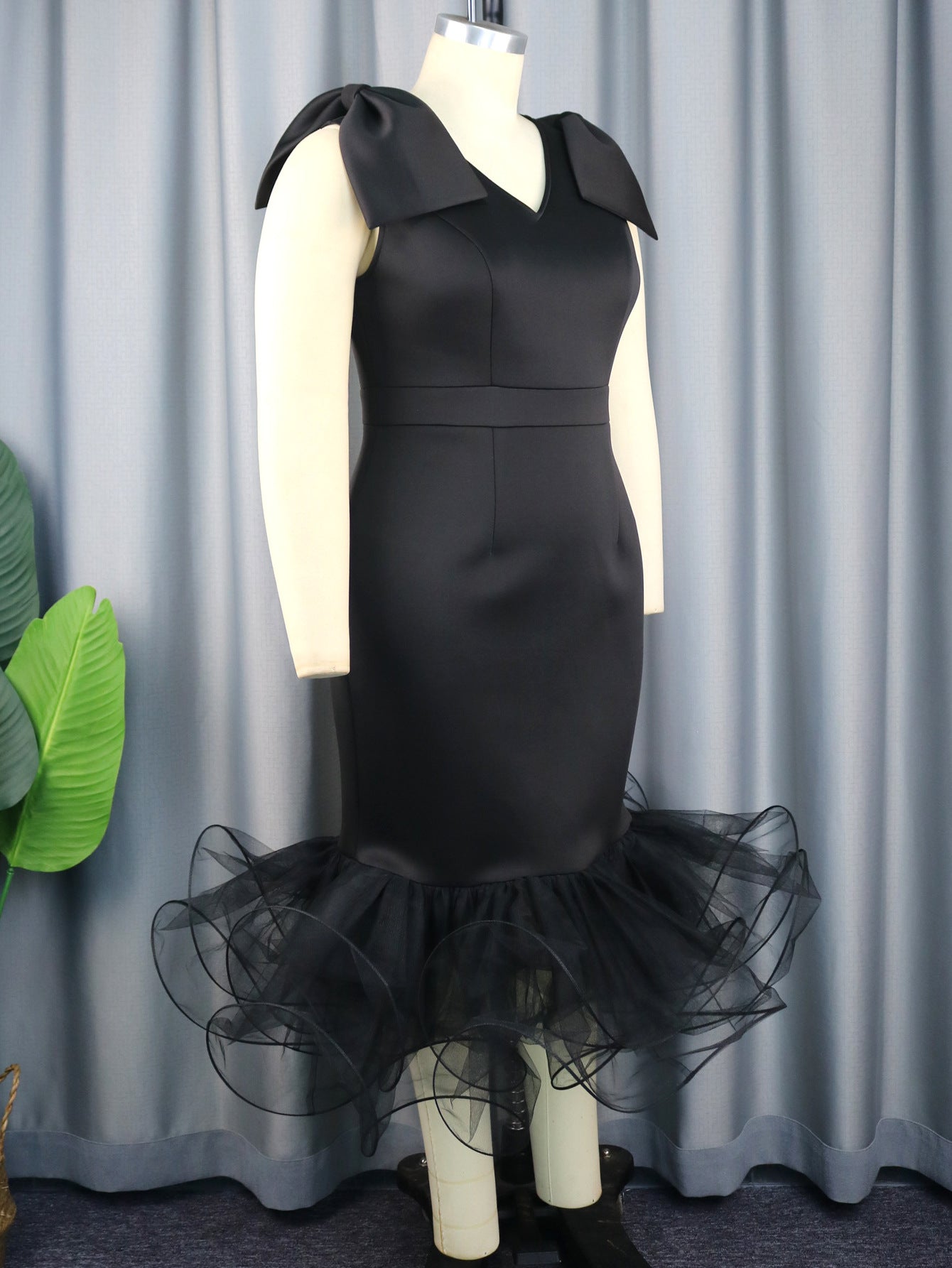 Sexy Sleeveless Plus Sizes Black Party Dresses-Dresses-Black-S-Free Shipping Leatheretro