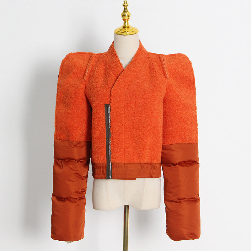 Fashion Designed Velvet Shorts Jackets Coats for Women-Coats & Jackets-Orange-S-Free Shipping Leatheretro