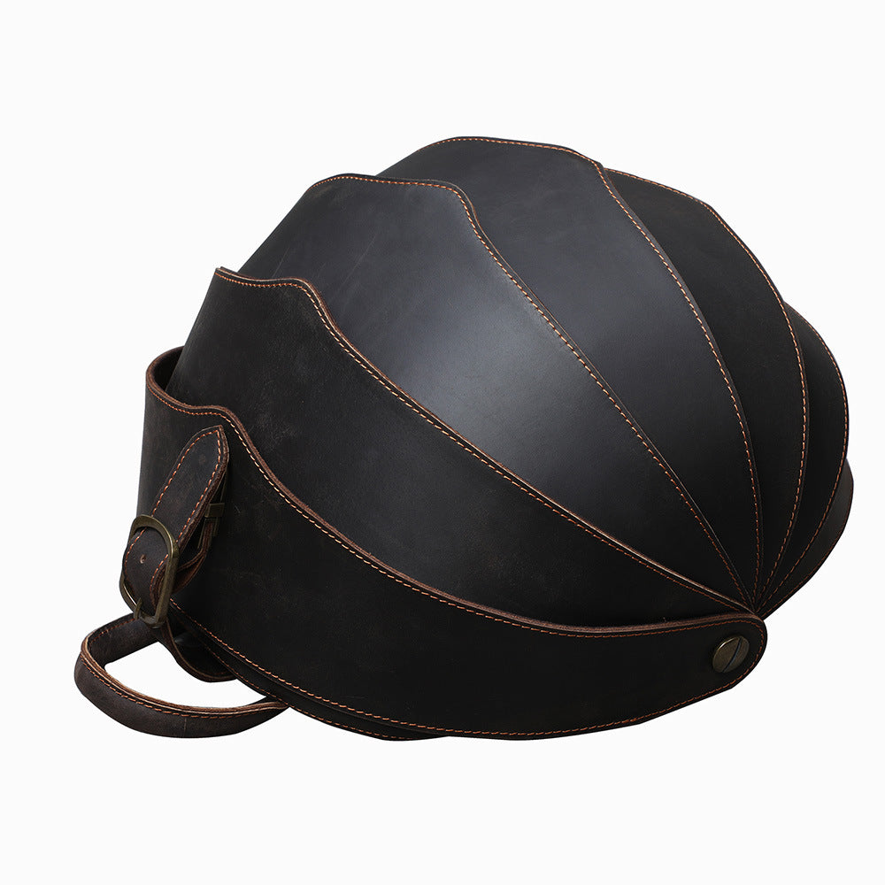 Handmade Leather Beetle Cyclus Pangolin Backpack Small Size 9874-1-Leather Backpack-Coffee-Small-Free Shipping Leatheretro