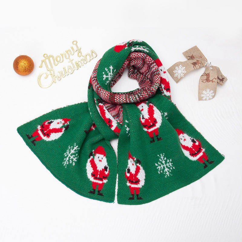 Merry Christmas Snow Boot Design Warm Scarfs-Scarves & Shawls-Red-180*30(cm)-Free Shipping Leatheretro