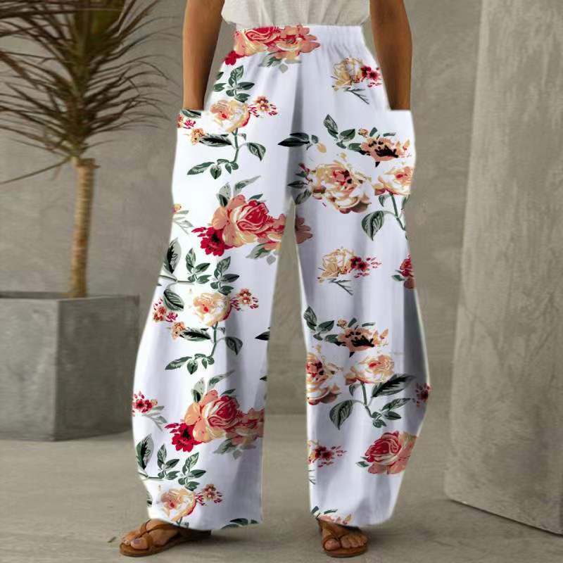 Casual Natural Waist Wide Legs Summer Long Pants-Pants-A-S-Free Shipping Leatheretro