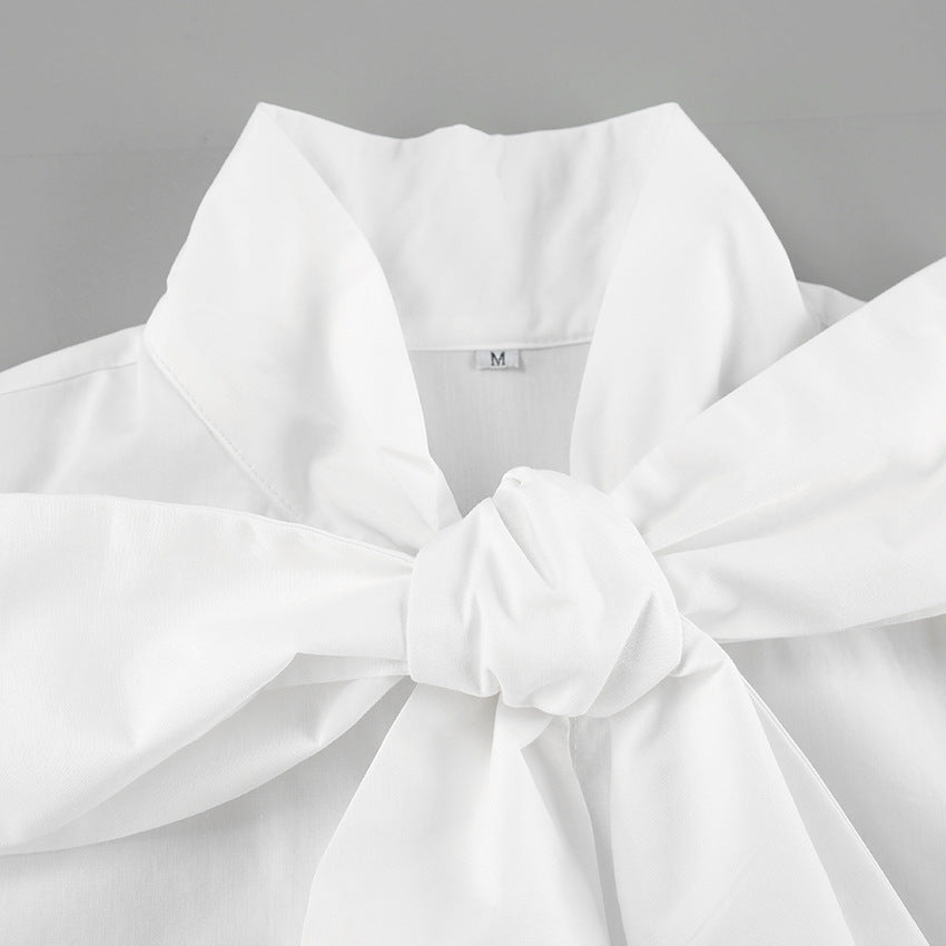 Designed Fashion White Women Long Sleeves Shirts-Shirts & Tops-White-S-Free Shipping Leatheretro