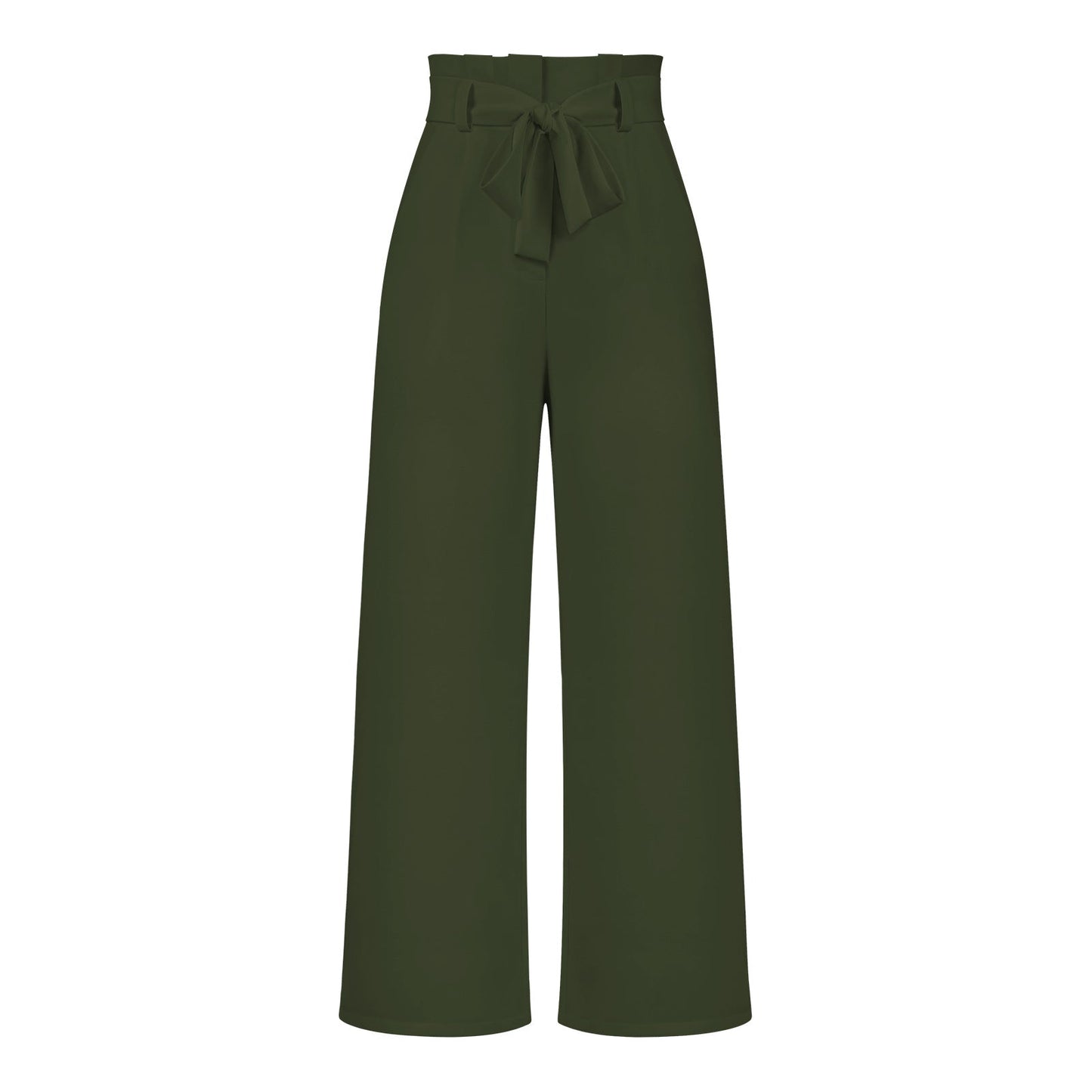 Elegant Office Lady Summer Wide Legs Pants-Pants-Army Green-S-Free Shipping Leatheretro