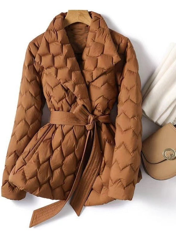 Elegant Winter Warm Cotton Coats for Women-Outerwear-Brown-S-Free Shipping Leatheretro