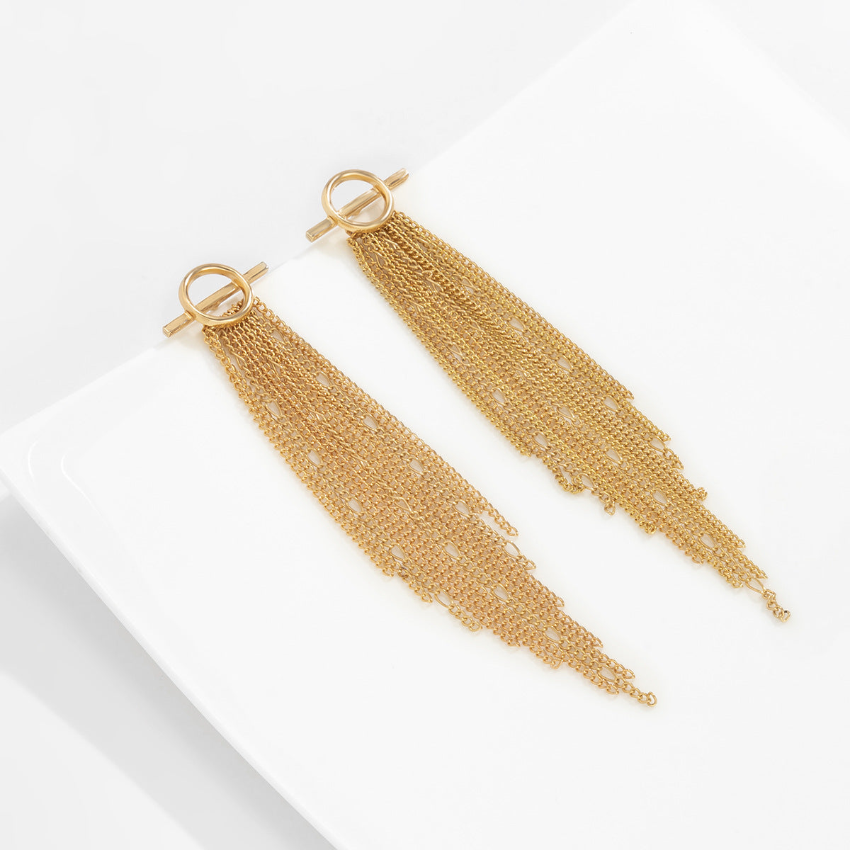 Vintage Tassels Design Metal Drop Earrings-Earrings-Golden-Free Shipping Leatheretro