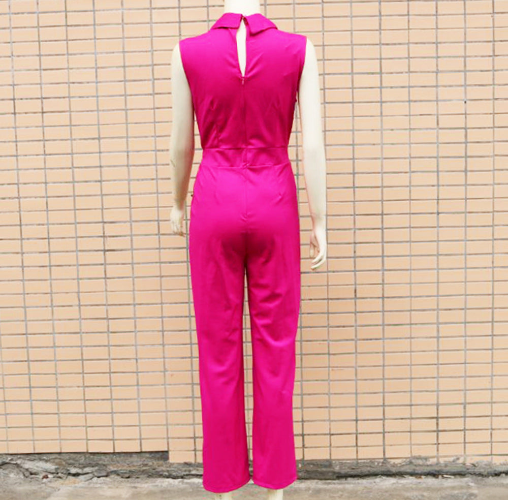 Sexy Sleeveless Office Lady Jumpsuits-Suits-Black-S-Free Shipping Leatheretro
