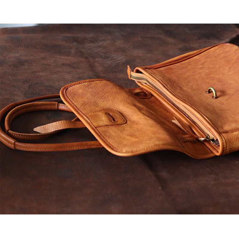 Vintage Crossbody Handmade Leather Handbags for Women-Handbag & Wallet Accessories-Green-Free Shipping Leatheretro