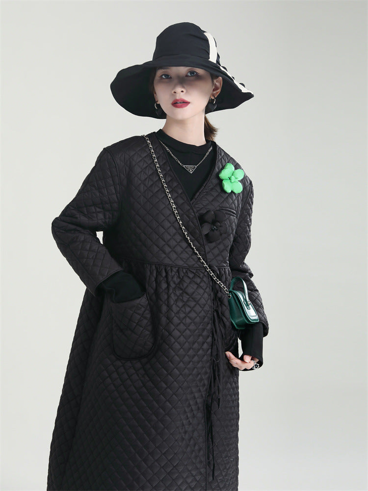 Black Cotton Winter Women Overcoats-Black-S-Free Shipping Leatheretro