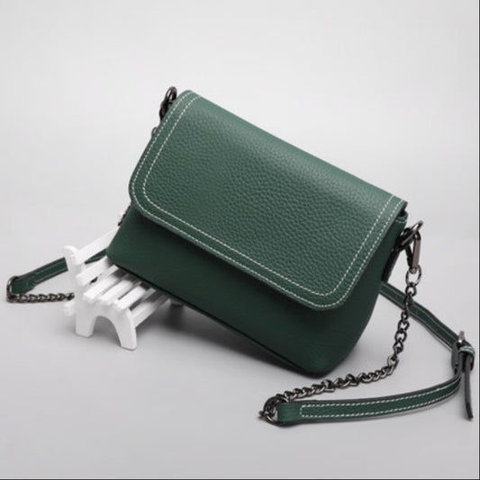 Summer Small Leather Handbag for Women 9772-Handbags-Green-Free Shipping Leatheretro