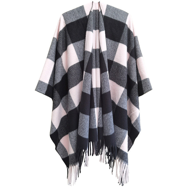 Winter Tassels Shawls Cape for Women-capes-SH11-01-160cm-Free Shipping Leatheretro