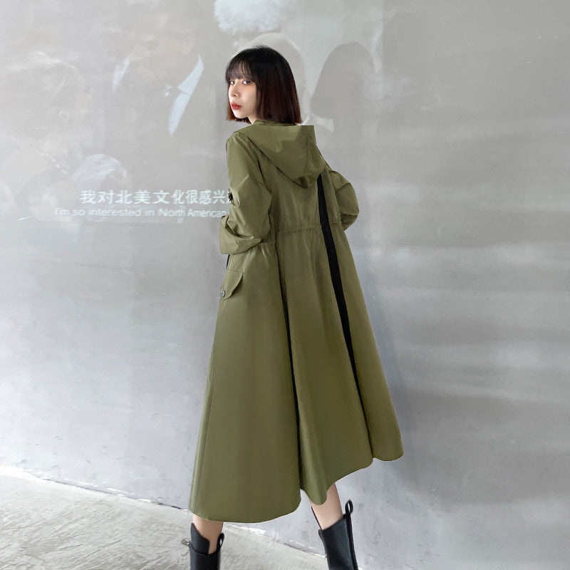 Cool Women Long Sleeves Jacket Overcoats-Outerwear-Army Green-One Size-Free Shipping Leatheretro