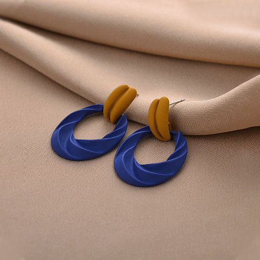 Fashion Women Round Shaped Earrings for Women-Earrings-Blue-Free Shipping Leatheretro