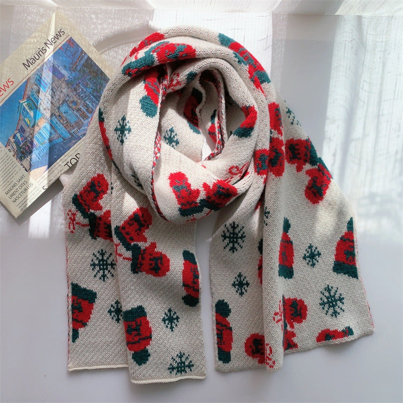 Lovely Warm Knitting Girl's Scarf for Christmas-Scarves & Shawls-Red-175cm-Free Shipping Leatheretro