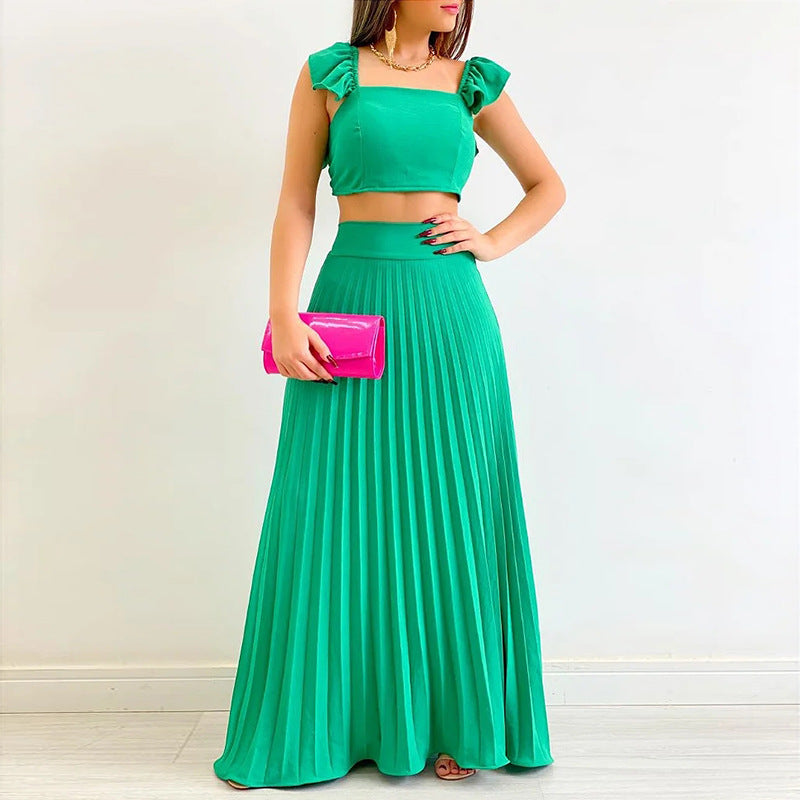 Fashion Women Dress Suits-Dresses-Green-S-Free Shipping Leatheretro