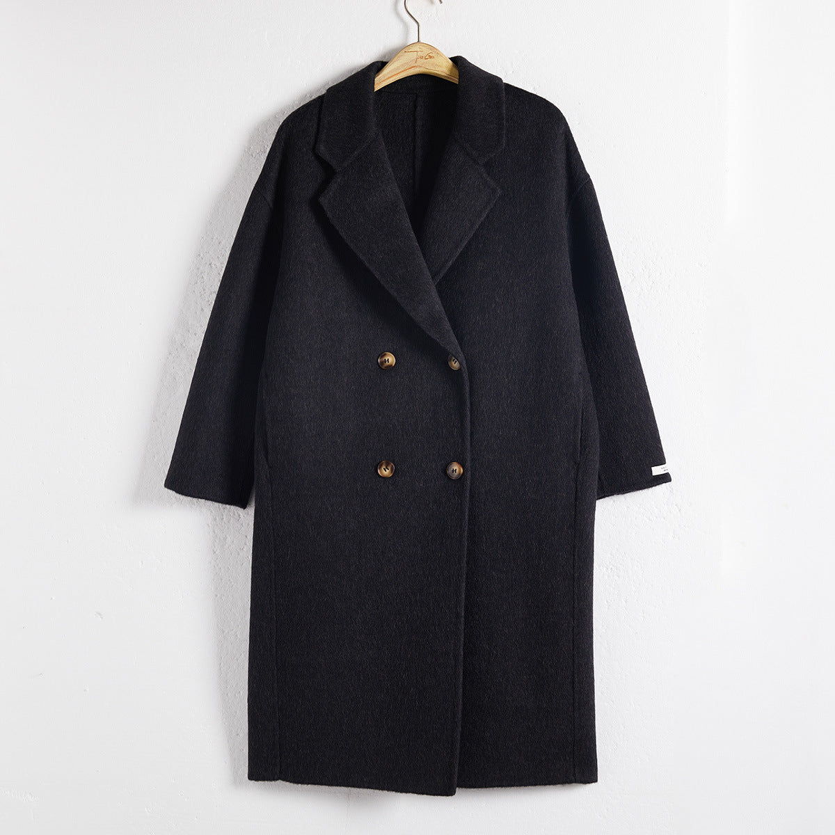 Fashion Women Wool Winter Long Coats-Outerwear-Black-S-Free Shipping Leatheretro