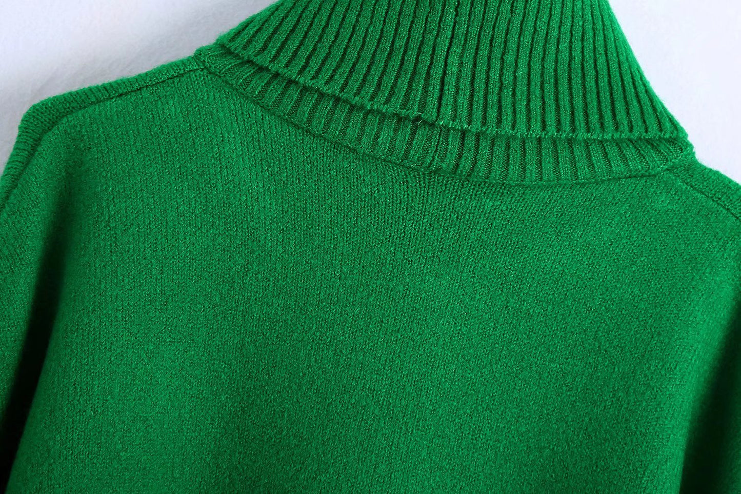 Winter Turtleneck Knitted Sweaters for Women-Shirts & Tops-Green-S-Free Shipping Leatheretro