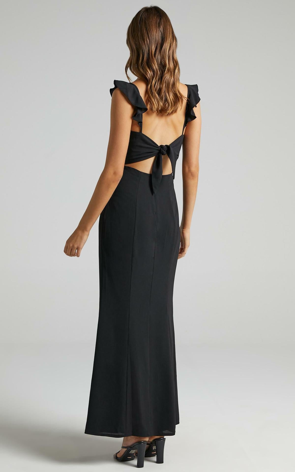 Sexy Split Front Sleeveless Evening Dresses-Dresses-Black-S-Free Shipping Leatheretro