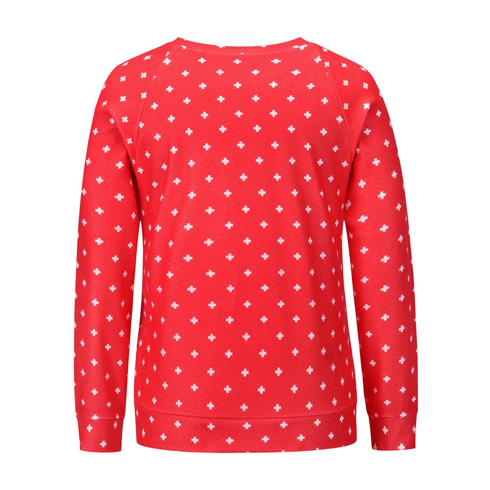 Casual Women Christmas Top Sweaters-Shirts & Tops-Red-S-Free Shipping Leatheretro