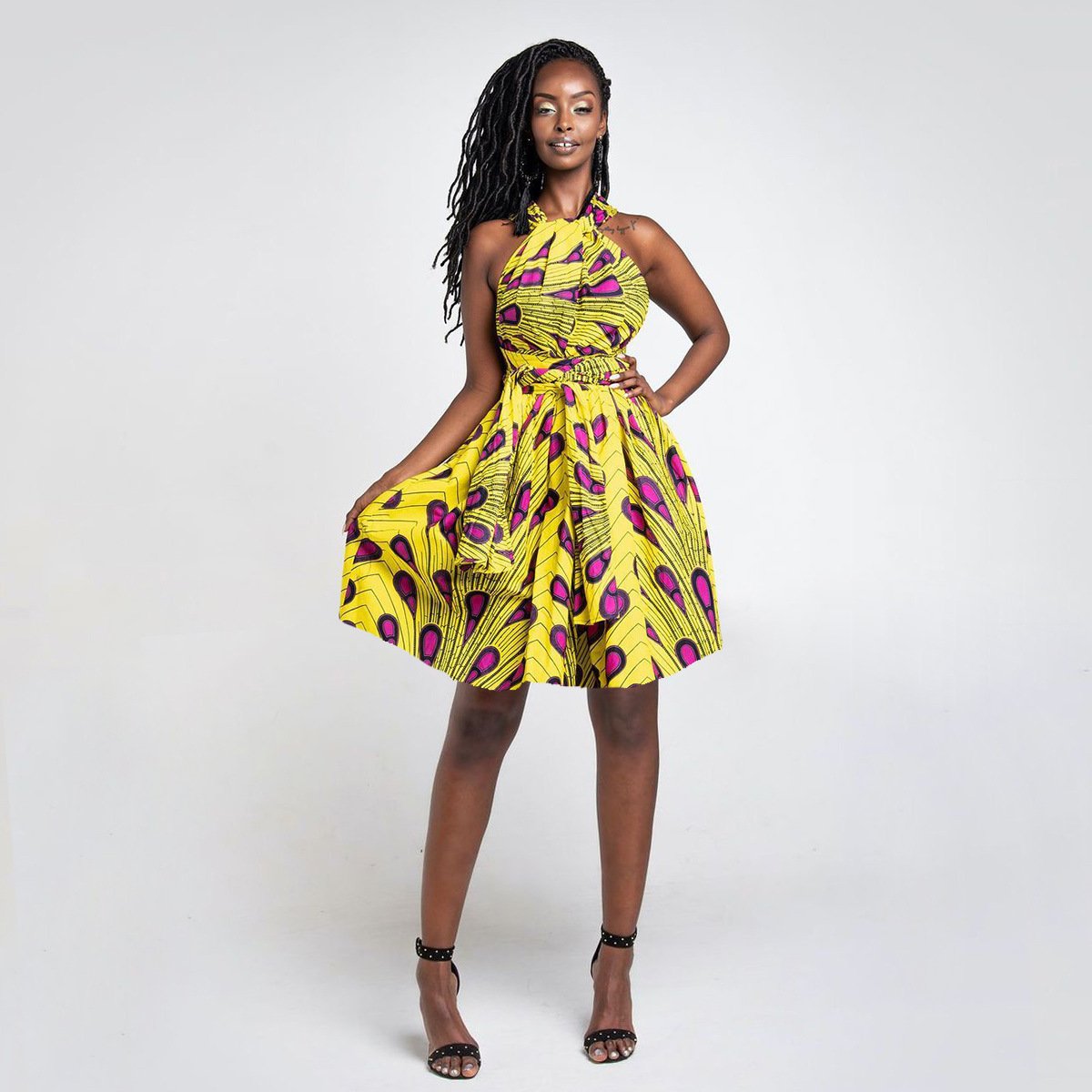 African Girl Summer Sexy Dresses-Mini Dresses-FQSA001-S-Free Shipping Leatheretro