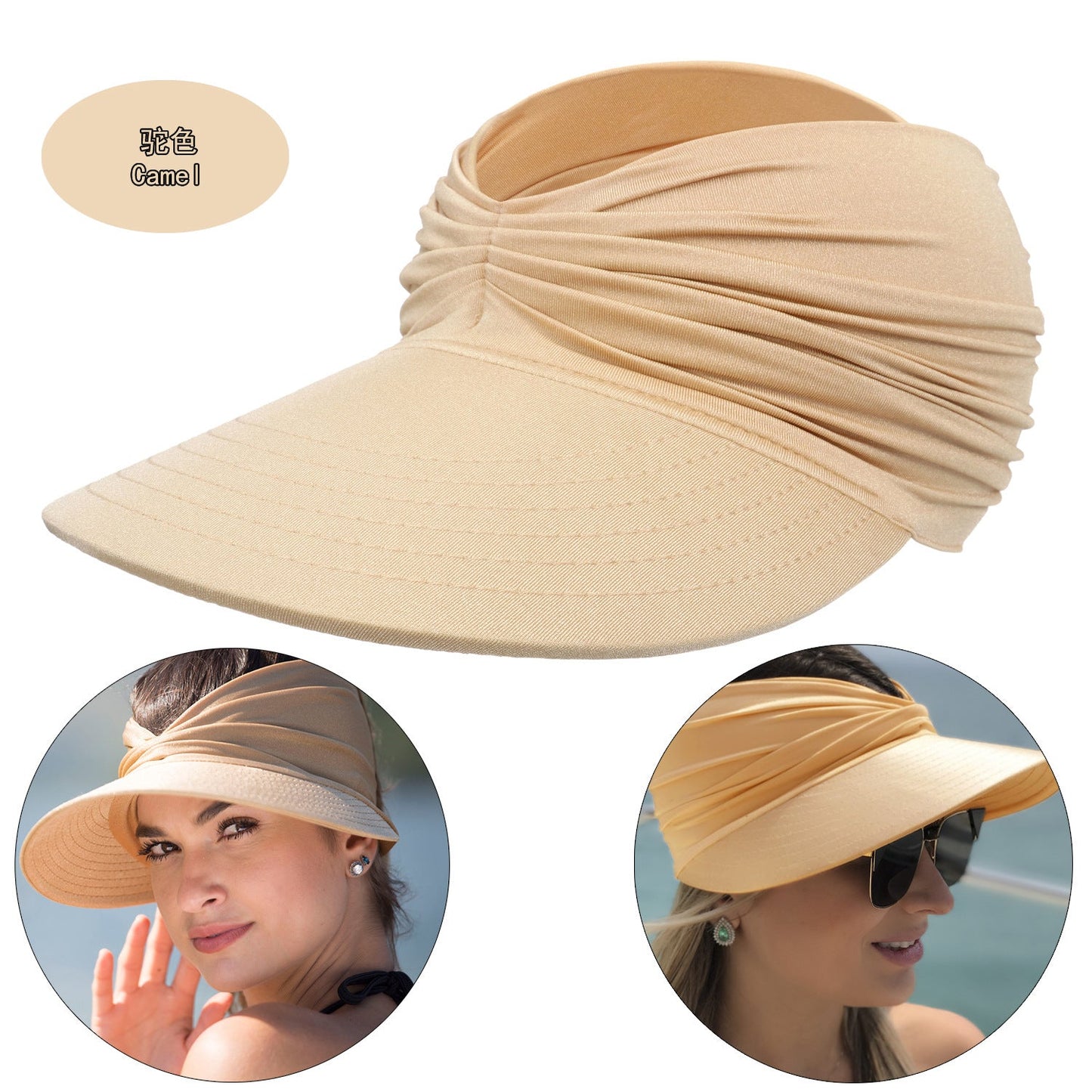 Summer Beach Sun Proof Outdoor Hats 2pcs/Set-Hats-Camel-56-65 cm-Free Shipping Leatheretro