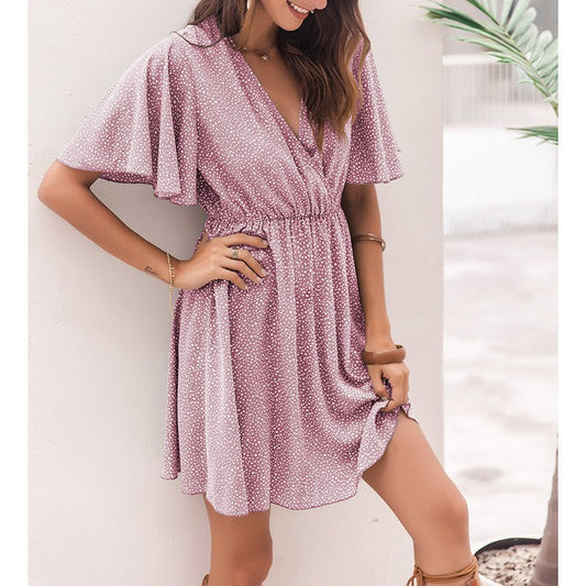 Casual Women Summer Daily Dresses-Dresses-Pink-S-Free Shipping Leatheretro