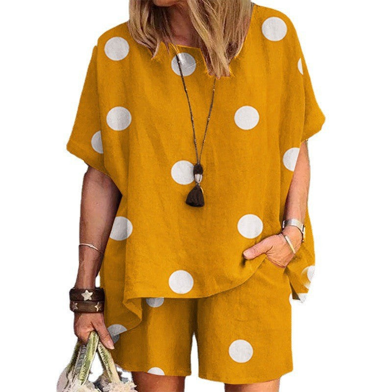 Summer Short Women Outfits-Suits-Yellow-S-Free Shipping Leatheretro