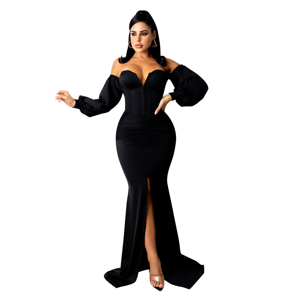 Sexy Off The Shoulder Night Party Dresses-Dresses-Black-S-Free Shipping Leatheretro