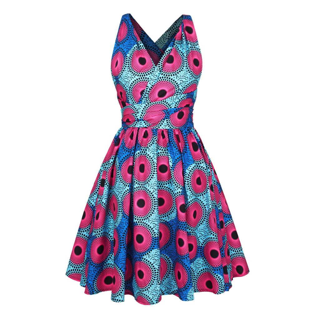 African Girl Summer Sexy Dresses-Mini Dresses-FQSA003-S-Free Shipping Leatheretro