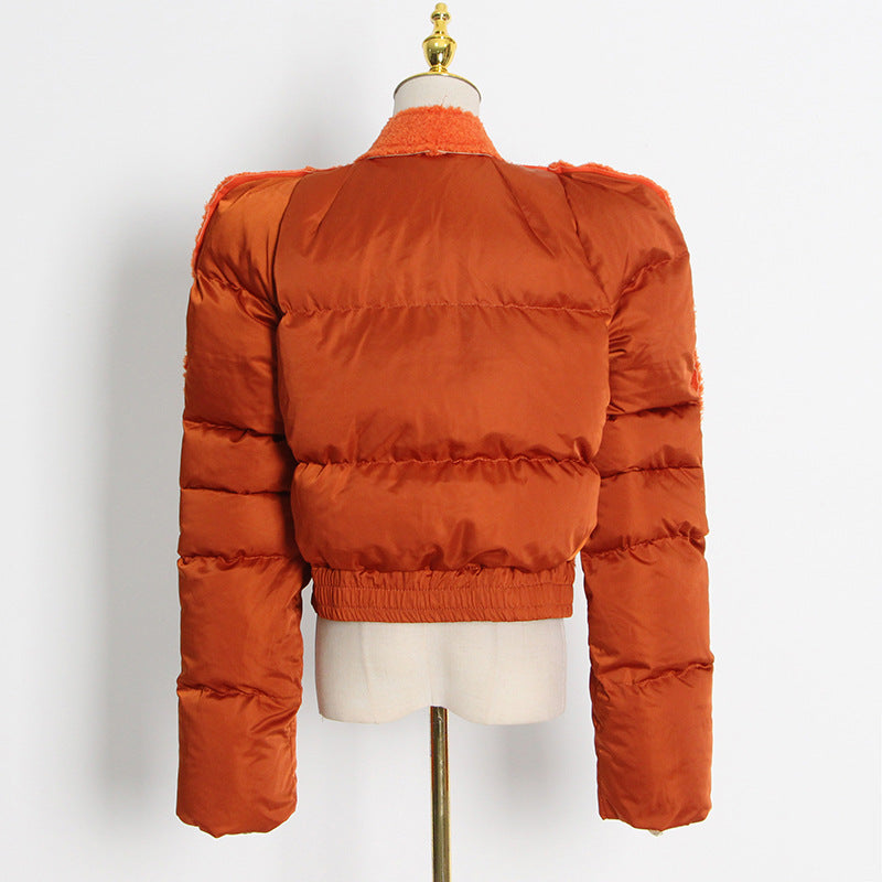 Fashion Designed Velvet Shorts Jackets Coats for Women-Coats & Jackets-Orange-S-Free Shipping Leatheretro