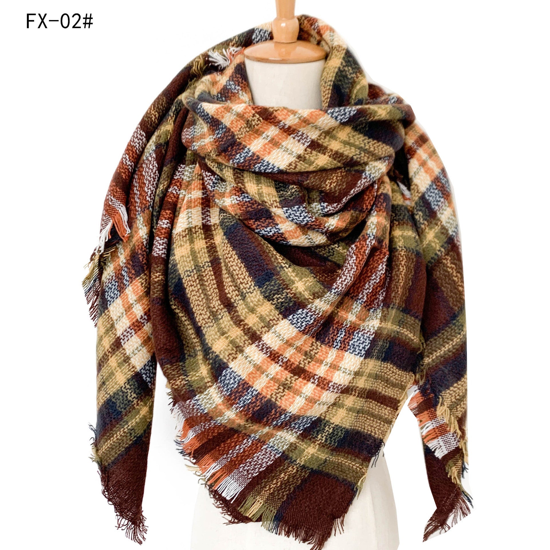 Colorful Soft Winter Scarfs for Women-scarves-2#-140cm-Free Shipping Leatheretro