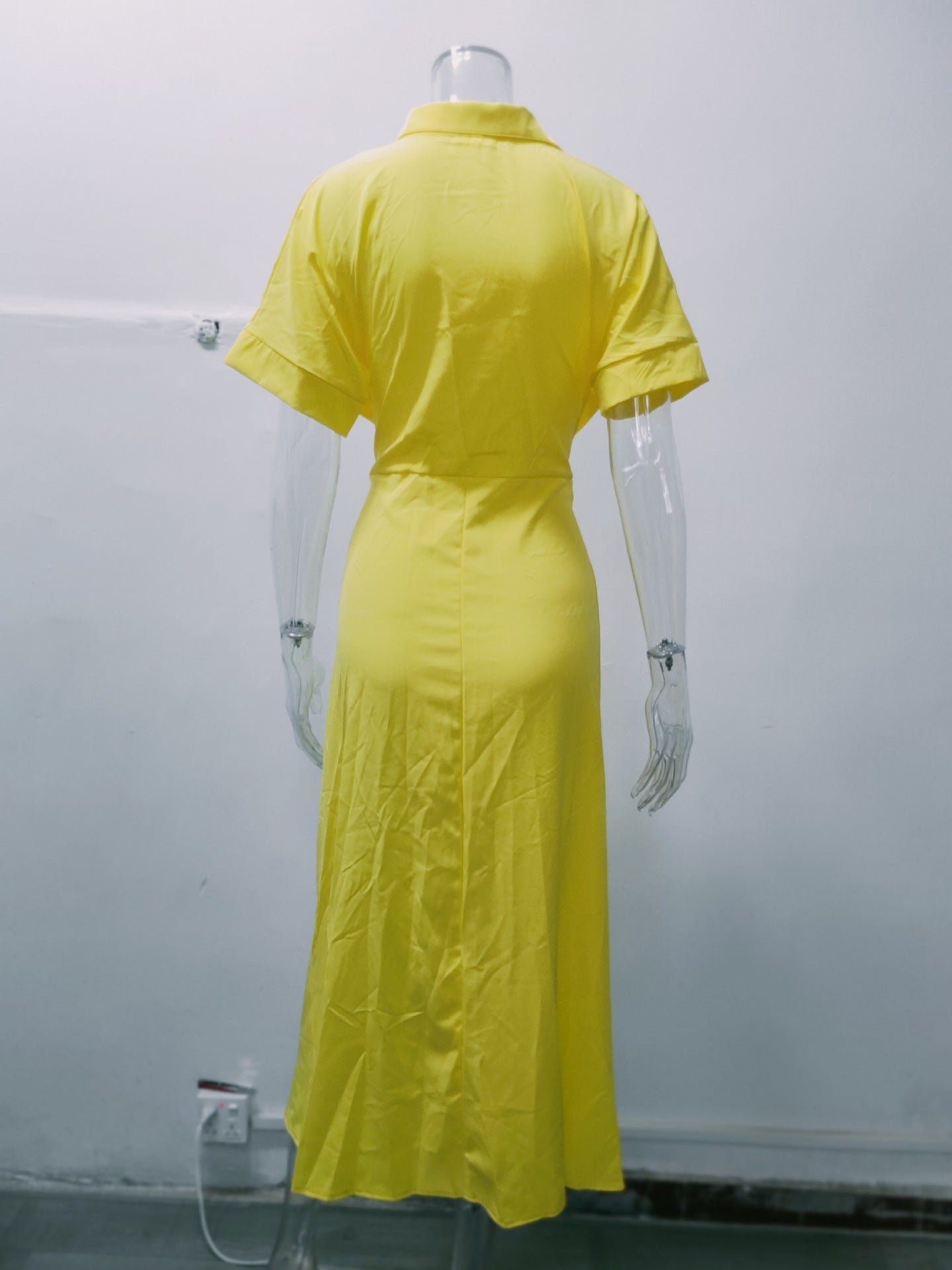 Summer Women Midi Length Shirts Dresses-Dresses-White-S-Free Shipping Leatheretro